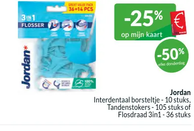 Promotie: Interdentaal borsteltje, Tandenstokers of Flosdraad 3in1