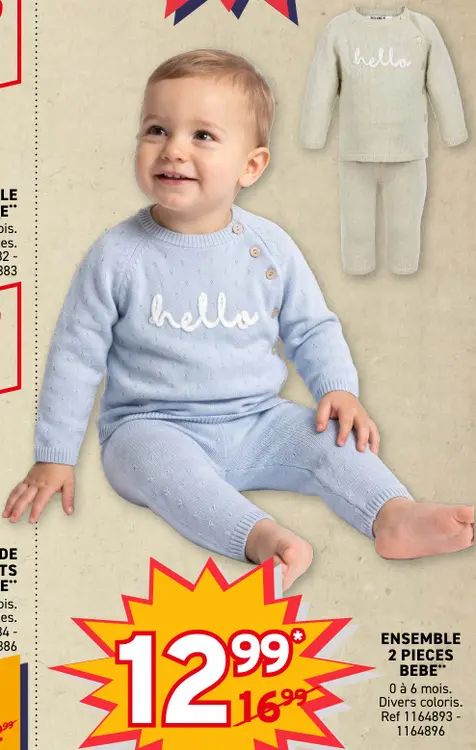 Offre: Ensemble 2 pièces bébé