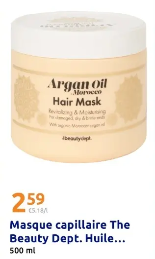 Offre: Masque capillaire The Beauty Dept. Huile...