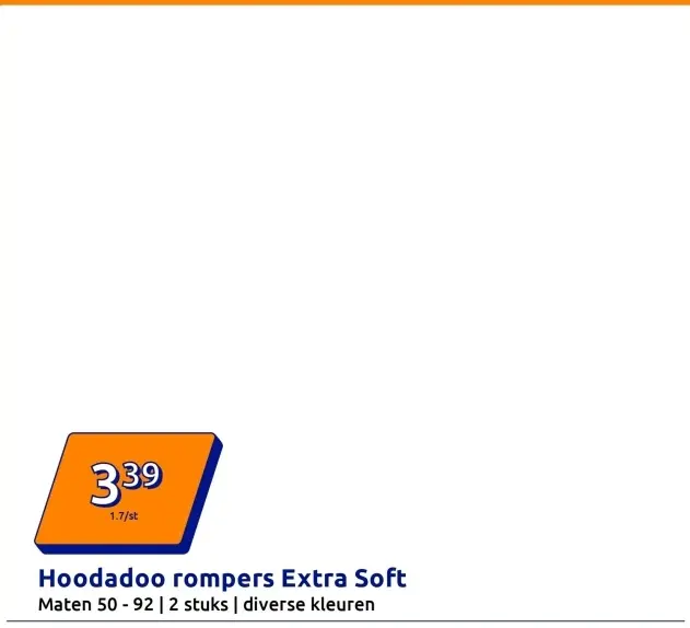 Aanbieding: Hoodadoo rompers Extra Soft