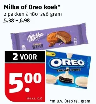 Aanbieding: Milka of Oreo koek