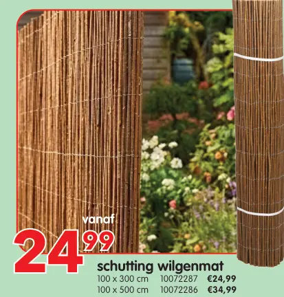 Promotie: schutting wilgenmat