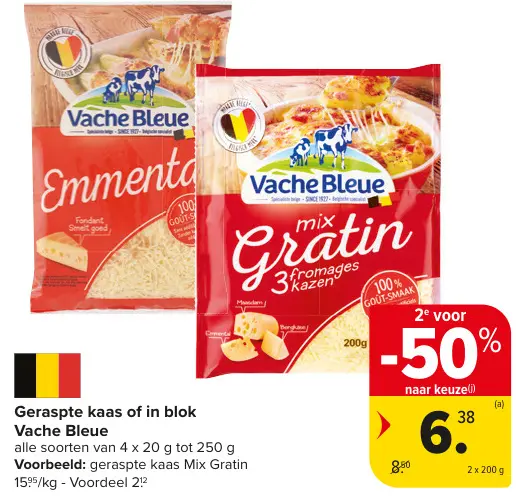 Promotie: Geraspte kaas of in blok