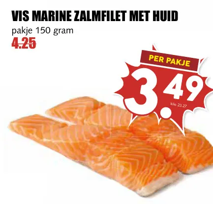 Aanbieding: Zalmfilet met huid