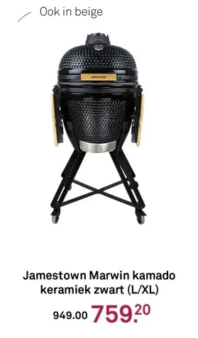 Aanbieding: Marwin kamado keramiek zwart (L/XL)