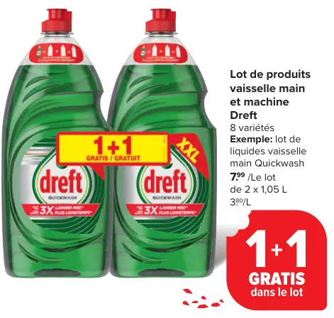 Offre: Lot de produits vaisselle main et machine