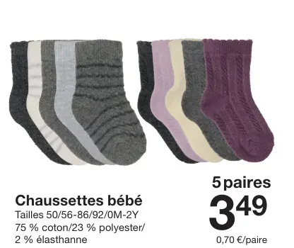 Offre: Chaussettes bébé