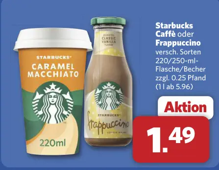Aanbieding: Caffè oder Frappuccino