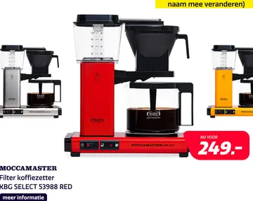 Aanbieding: Moccamaster KBG SELECT 53988 RED