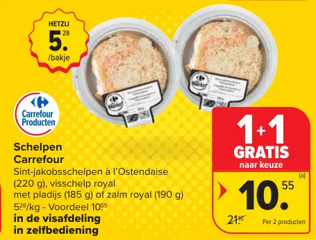 Promotie: Schelpen Sint-jakobsschelpen à l'Ostendaise