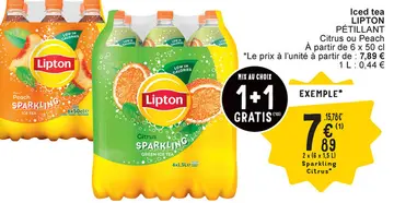 Offre: Lipton PÉTILLANT Citrus ou Peach