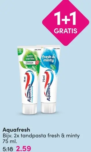 Aanbieding: Aquafresh tandpasta