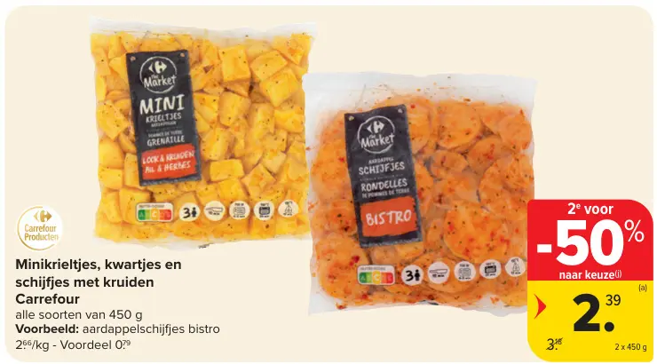 Promotie: Minikrieltjes, kwartjes en schijfjes met kruiden