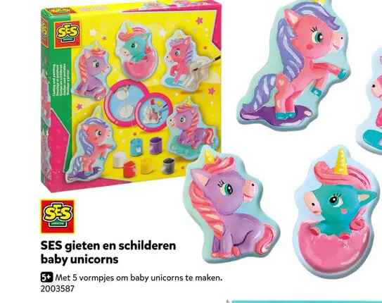 Aanbieding: SES gieten en schilderen baby unicorns