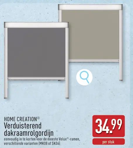 Promotie: Verduisterend dakraamrolgordijn