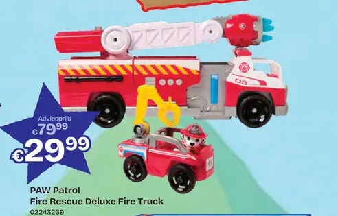 Aanbieding: PAW Patrol – Fire Rescue Deluxe Fire Truck