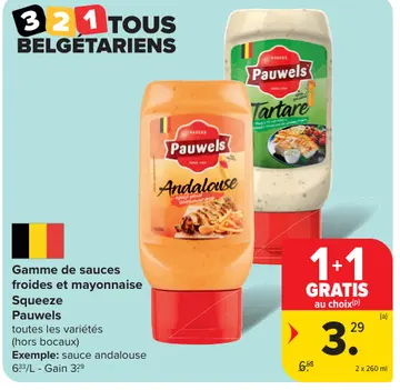 Offre: Gamme de sauces froides et mayonnaise Squeeze