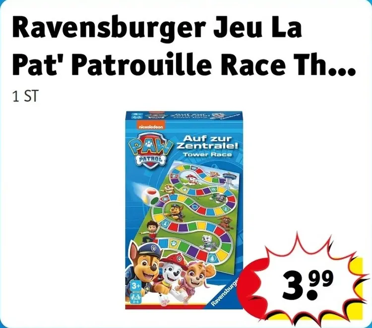 Offre: Jeu La Pat' Patrouille Race The...