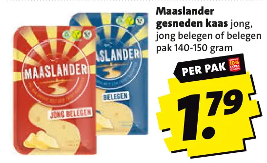 Aanbieding: Gesneden kaas jong, jong belegen of belegen