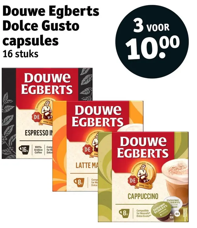 Aanbieding: Douwe Egberts Dolce Gusto capsules