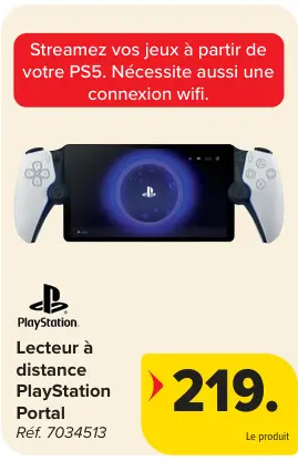 Offre: Lecteur à distance PlayStation Portal