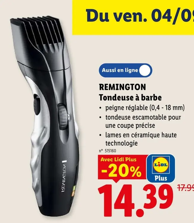 Offre: Tondeuse à barbe