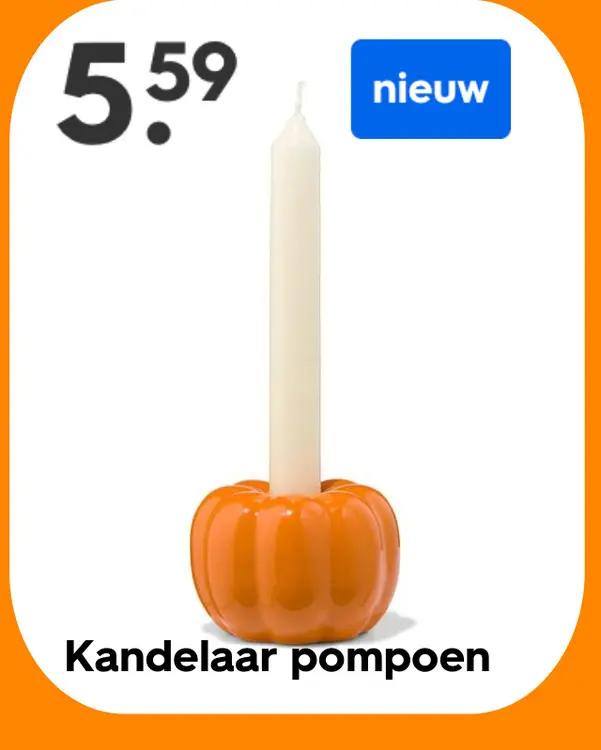 Aanbieding: Kandelaar pompoen