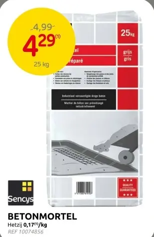 Promotie: Betonmortel