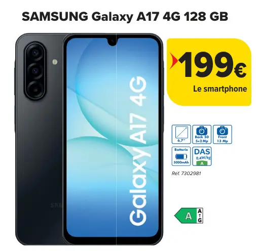 Offre: Galaxy A17 4G 128 GB