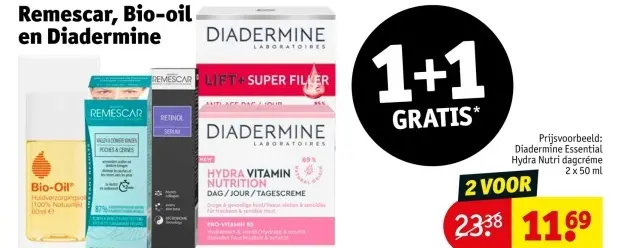 Aanbieding: Remescar, Bio-oil en Diadermine