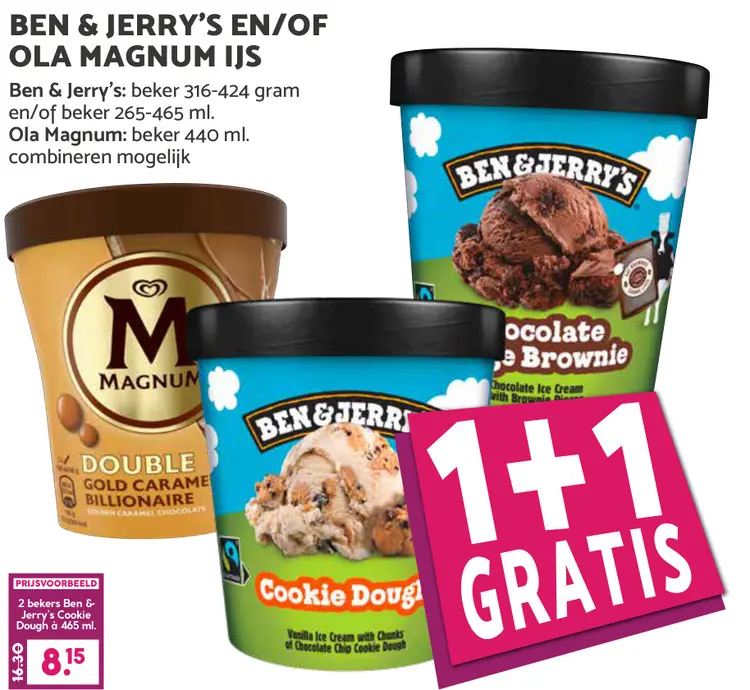 Aanbieding: Ben & Jerry's en/of Ola Magnum IJS