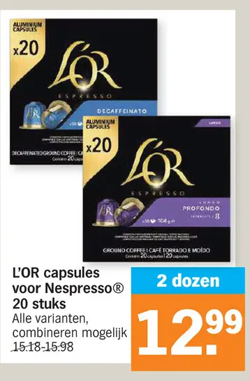 Promotie: L'OR capsules voor Nespresso®