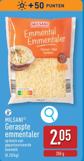 Promotie: Geraspte emmentaler