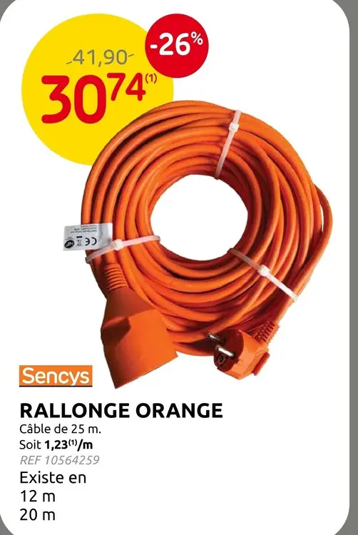 Offre: Rallonge orange