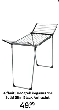 Aanbieding: Leifheit Droogrek Pegasus 150 Solid Slim Black