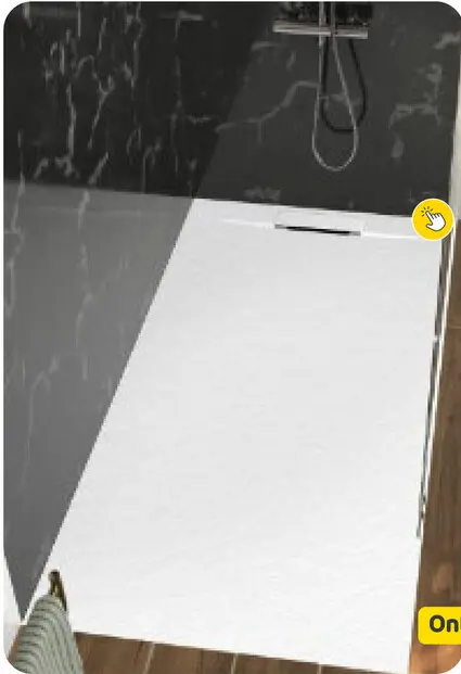 Promotie: Allibert - douchebak - luna 180 x 90 cm - polybeton - wit