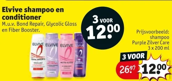 Aanbieding: Elvive shampoo en conditioner