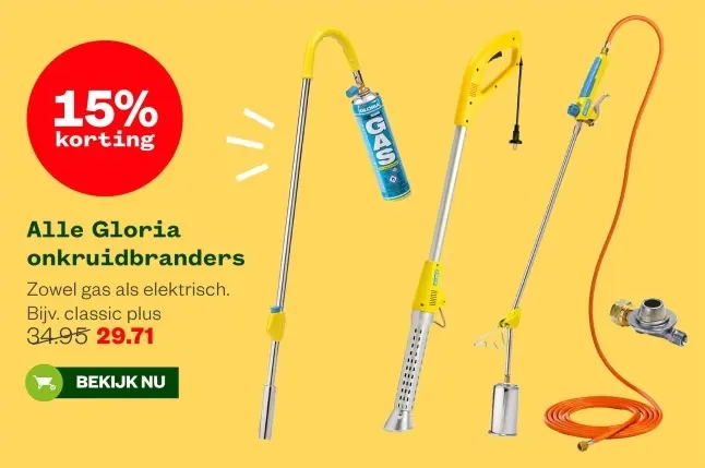 Aanbieding: Gloria onkruidbranders