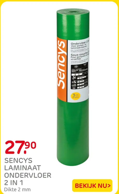 Aanbieding: Laminaat ondervloer 2 in 1