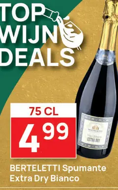 Aanbieding: BERTELETTI Spumante Extra Dry Bianco