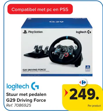 Promotie: Stuur met pedalen G29 Driving Force