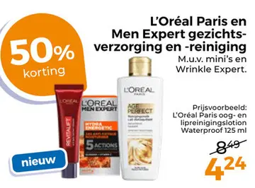 Aanbieding: L'Oréal Paris en Men Expert gezichtsverzorging en -reiniging