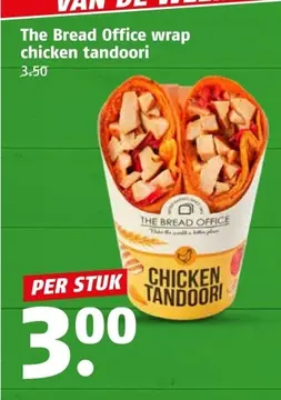 Aanbieding: The Bread Office wrap chicken tandoori