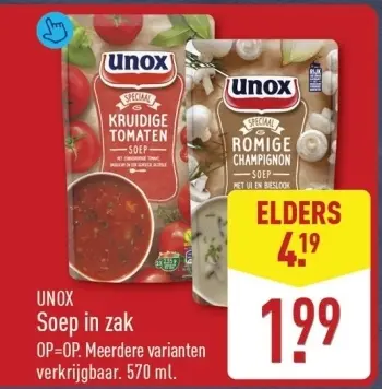 Aanbieding: Soep in zak
