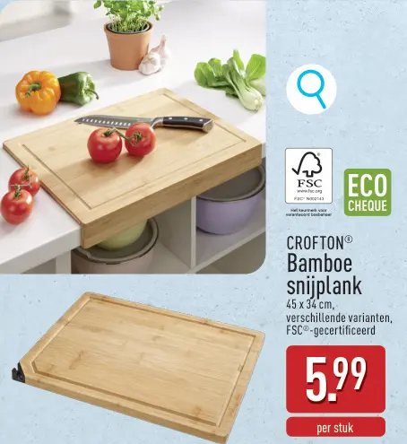 Promotie: Bamboe snijplank