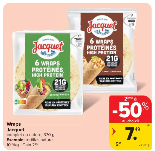 Offre: Wraps