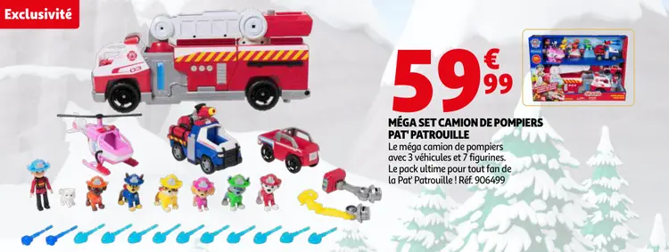 Promotie: Méga set camion de pompiers Pat' Patrouille