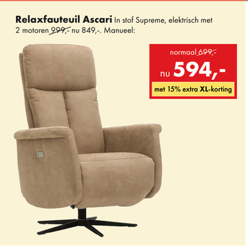 Aanbieding: Relaxfauteuil Ascari