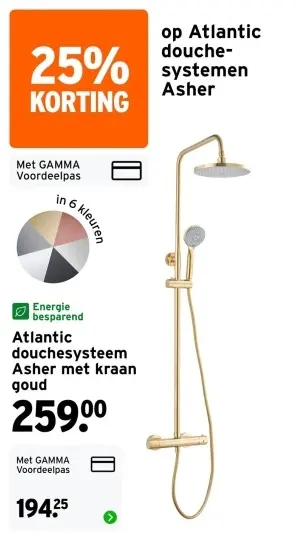 Aanbieding: Douchesystemen Asher
