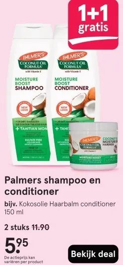 Aanbieding: Palmers shampoo en conditioner